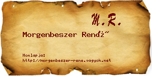 Morgenbeszer René névjegykártya